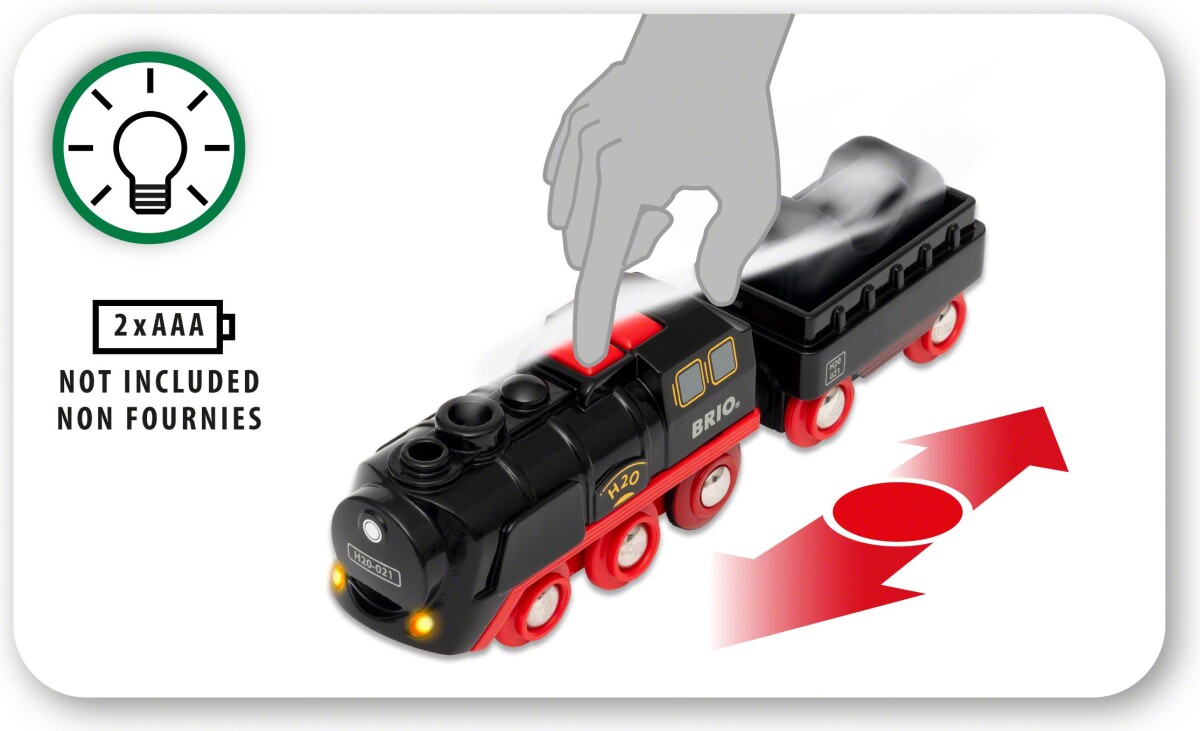 Brio World - Batteridrevet Tog Med Damp Effekter - 33884