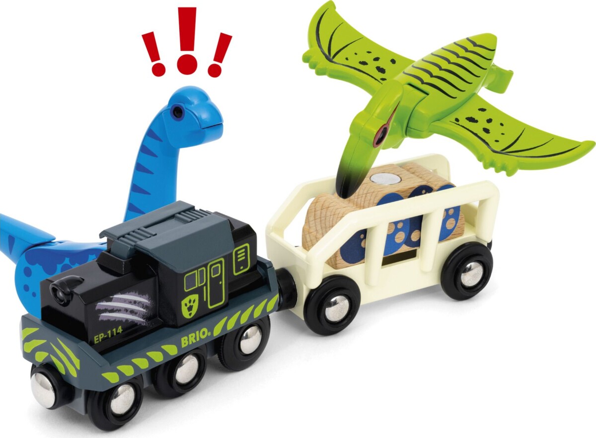 Brio World - Dinosaur Batteridrevet Tog Sæt - 5 Dele - 36096