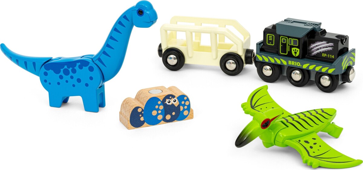Brio World - Dinosaur Batteridrevet Tog Sæt - 5 Dele - 36096