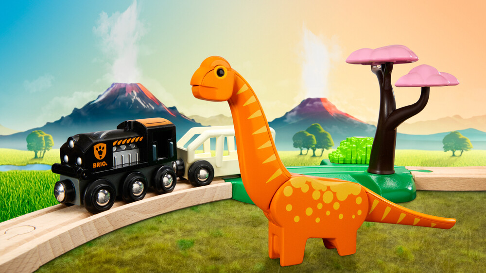 Brio World - Togbane Og Tog - Dinosaur Circle Set - 36098