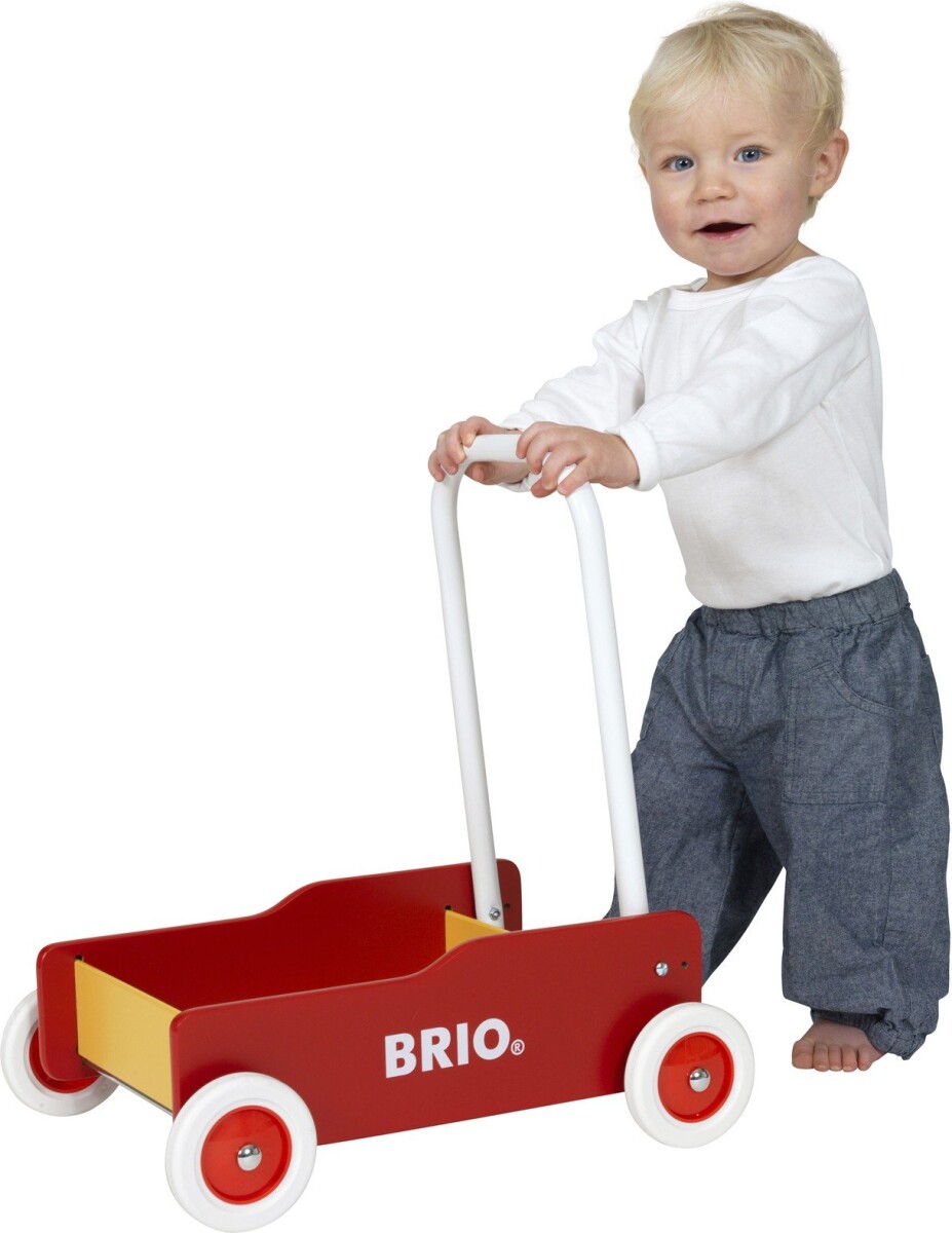 Brio Gåvogn I Træ - Rød