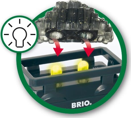 Brio - Guld Togvogn Med Lys - 33896