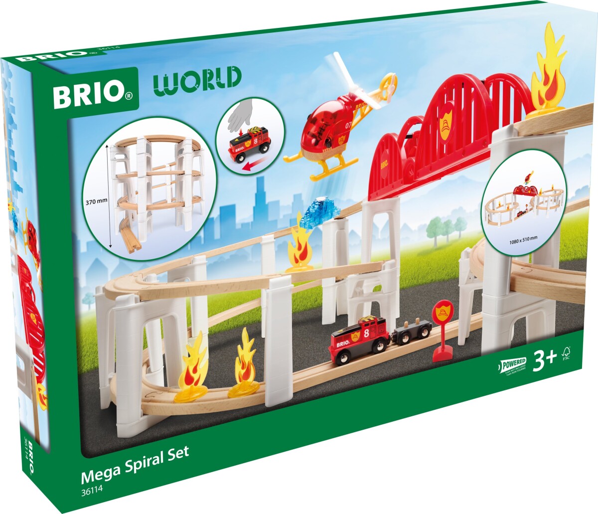 Brio World - Mega Spiral Togbane Legesæt - 73 Dele - 36114