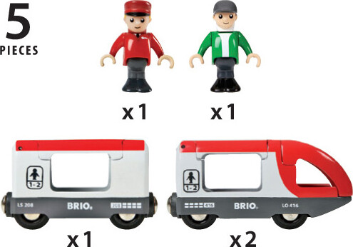 Brio 33505 - Travel Train - Passagertog I 5 Dele - World