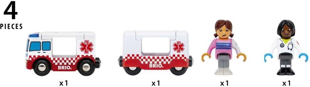 Brio World - Ambulance Med Lys Og Lyd - 4 Dele - 36035