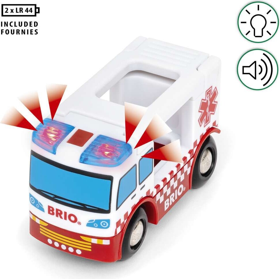 Brio World - Ambulance Med Lys Og Lyd - 4 Dele - 36035