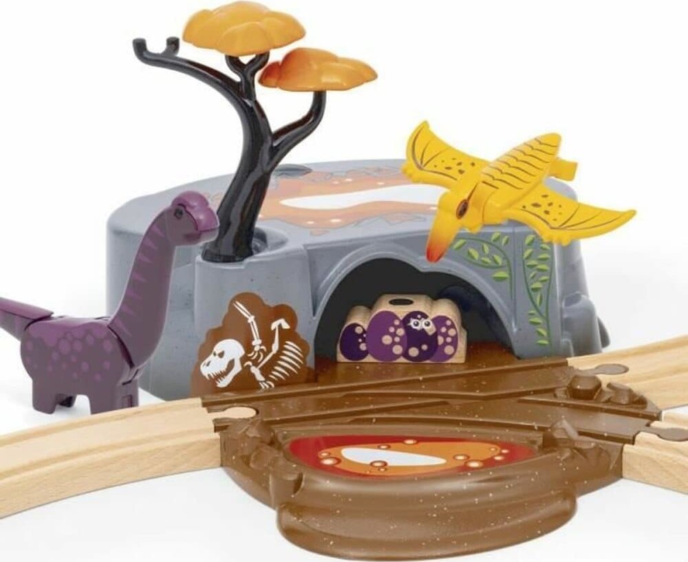 Brio World - Togbanesæt Med Dinosaurer - 36094