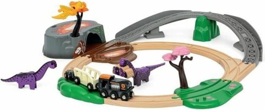 Brio World - Togbanesæt Med Dinosaurer - 36094