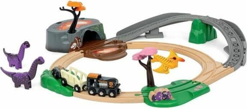 Brio World - Togbanesæt Med Dinosaurer - 36094