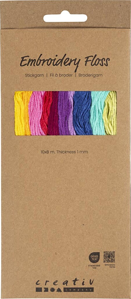 Broderigarn - Tykkelse 1 Mm - Colorful - 10X8 M