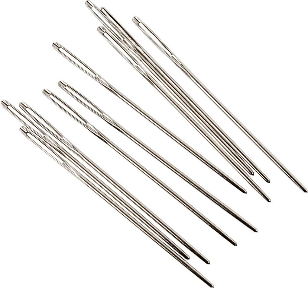 Broderinål - Øjemål 9 Mm - Nr 18 - L 50 Mm - Uden Spids - 25 Stk