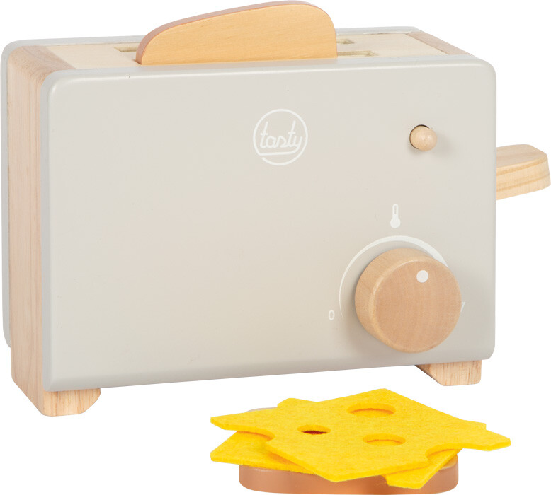 Legetøjs Brødrister Med 2 Skiver Toast - Grå - Tasty - Small Foot