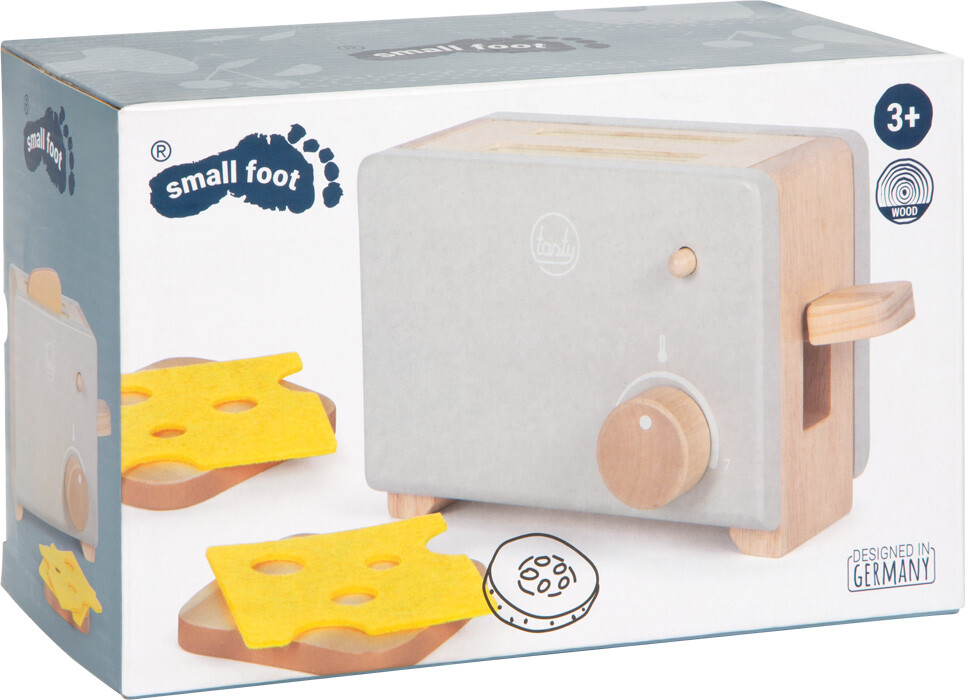 Legetøjs Brødrister Med 2 Skiver Toast - Grå - Tasty - Small Foot