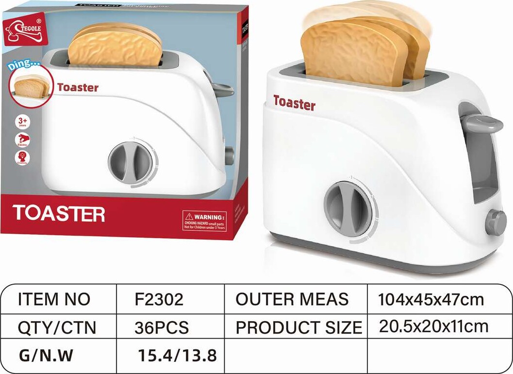 Legetøjs Brødrister Med 2 Brød - Tegole