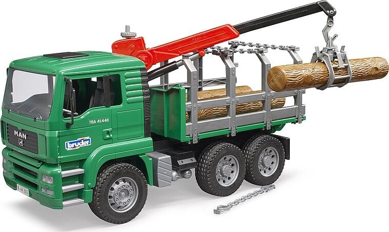 Bruder - Man Timber Truck Med Kran - 2769