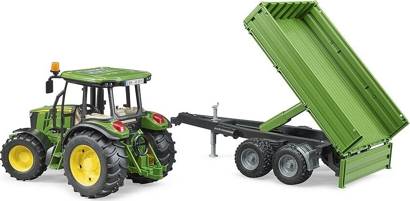 Bruder - John Deere 5115M Legetøjstraktor Med Trailer - Str 1 16 - 02108