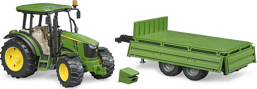 Bruder - John Deere 5115M Legetøjstraktor Med Trailer - Str 1 16 - 02108