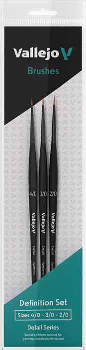 Vallejo - Brush Definition Set - Syntetisk Hår - 40 30 20