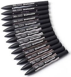 Winsor Newton - Brushmarker Tusser - Neutrale Toner - 12 Stk
