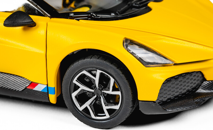 Bugatti Mistral 1 24 Die-Cast Yellow - Tec-Toy