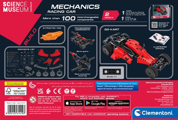 Clementoni - Science Play Build - Mechanics Racing Car