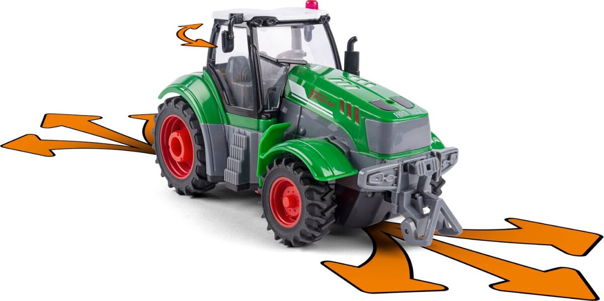 Fjernstyret Traktor Med Lys - 1 24 - Bull