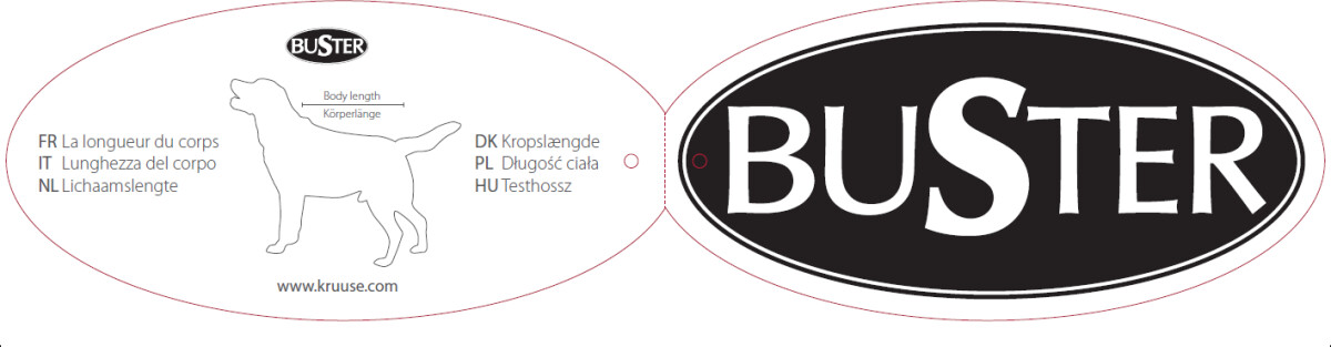 Buster - Regnjakke Til Hund - Sort - Str L - 48 Cm