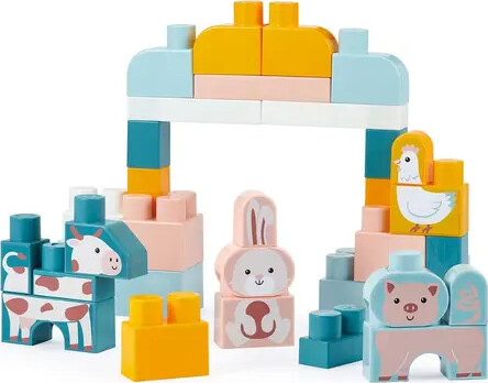 Ecoiffier Abrick - Byggeklodser - Bondegård - 55 Dele