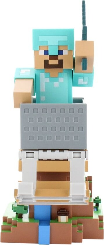 Cable Guys - Controller Holder - Minecraft Steve In Diamond Armour Rest