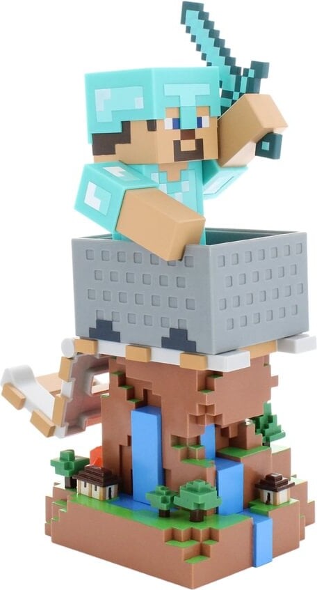 Cable Guys - Controller Holder - Minecraft Steve In Diamond Armour Rest