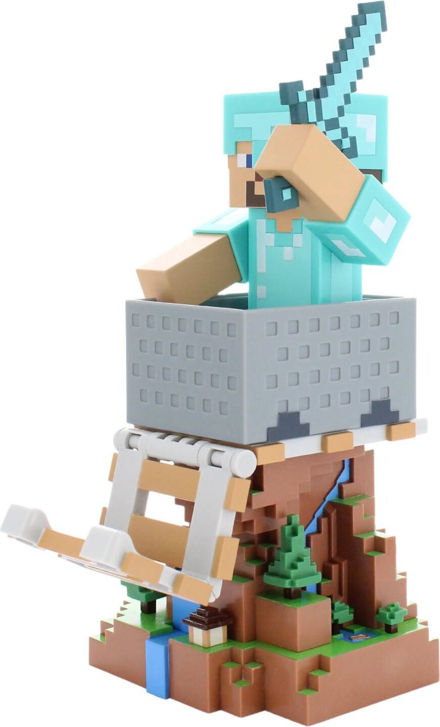Cable Guys - Controller Holder - Minecraft Steve In Diamond Armour Rest