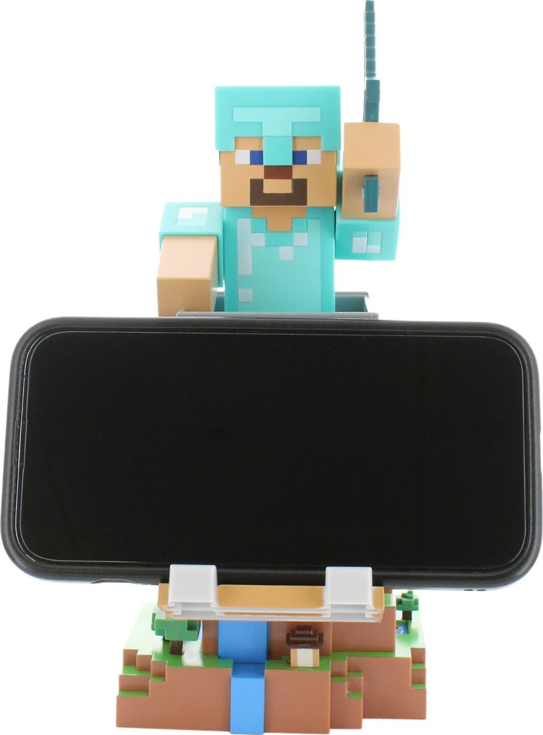 Cable Guys - Controller Holder - Minecraft Steve In Diamond Armour Rest