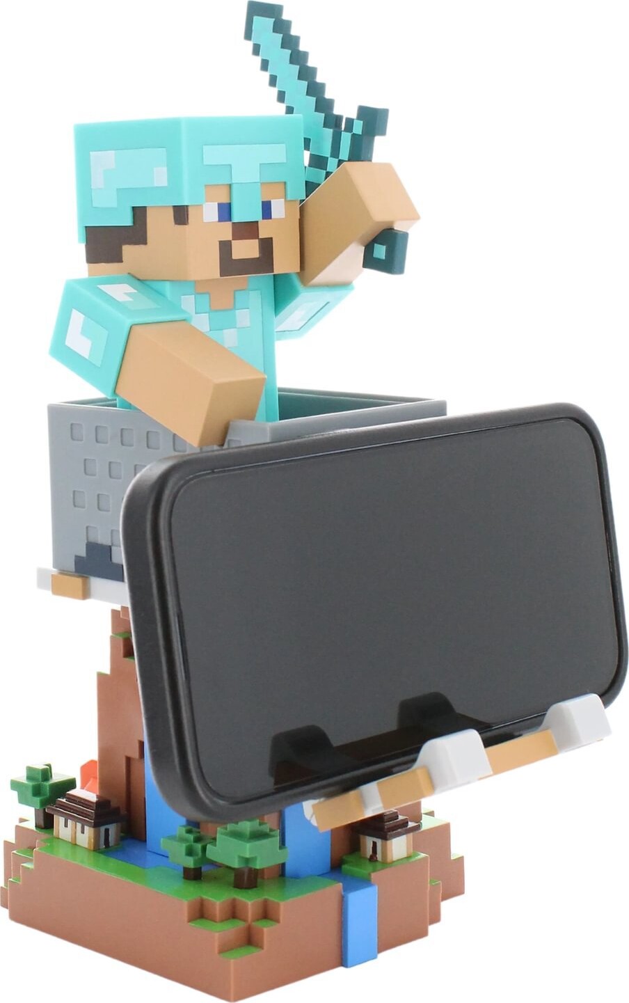 Cable Guys - Controller Holder - Minecraft Steve In Diamond Armour Rest