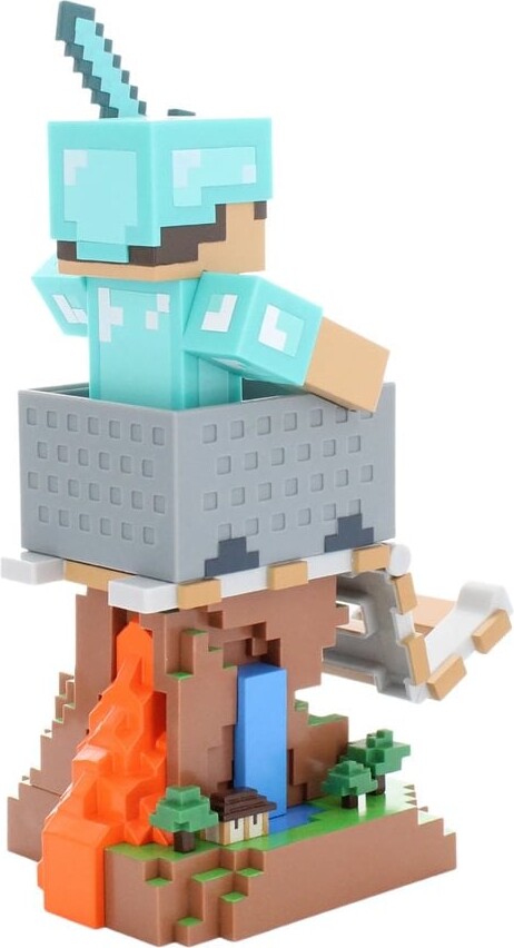 Cable Guys - Controller Holder - Minecraft Steve In Diamond Armour Rest