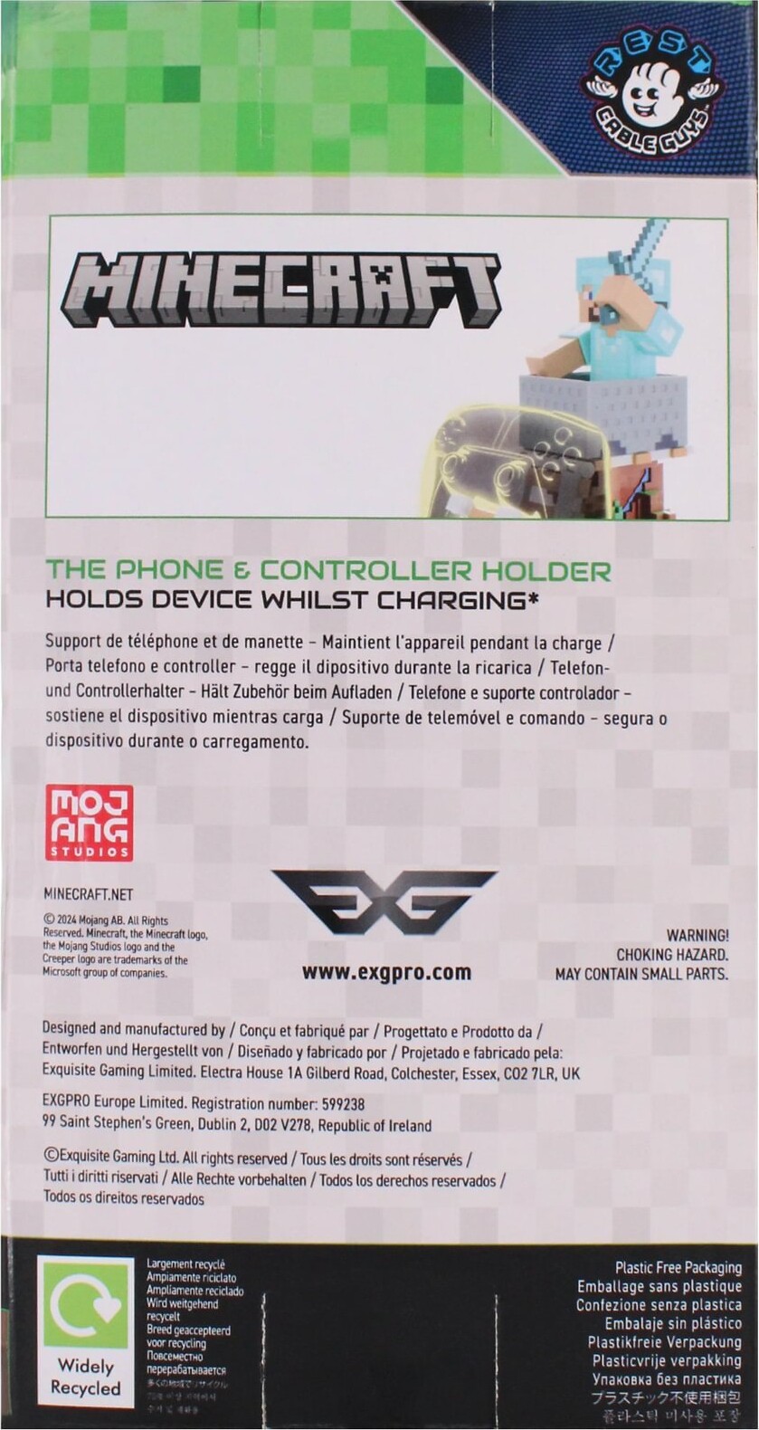 Cable Guys - Controller Holder - Minecraft Steve In Diamond Armour Rest