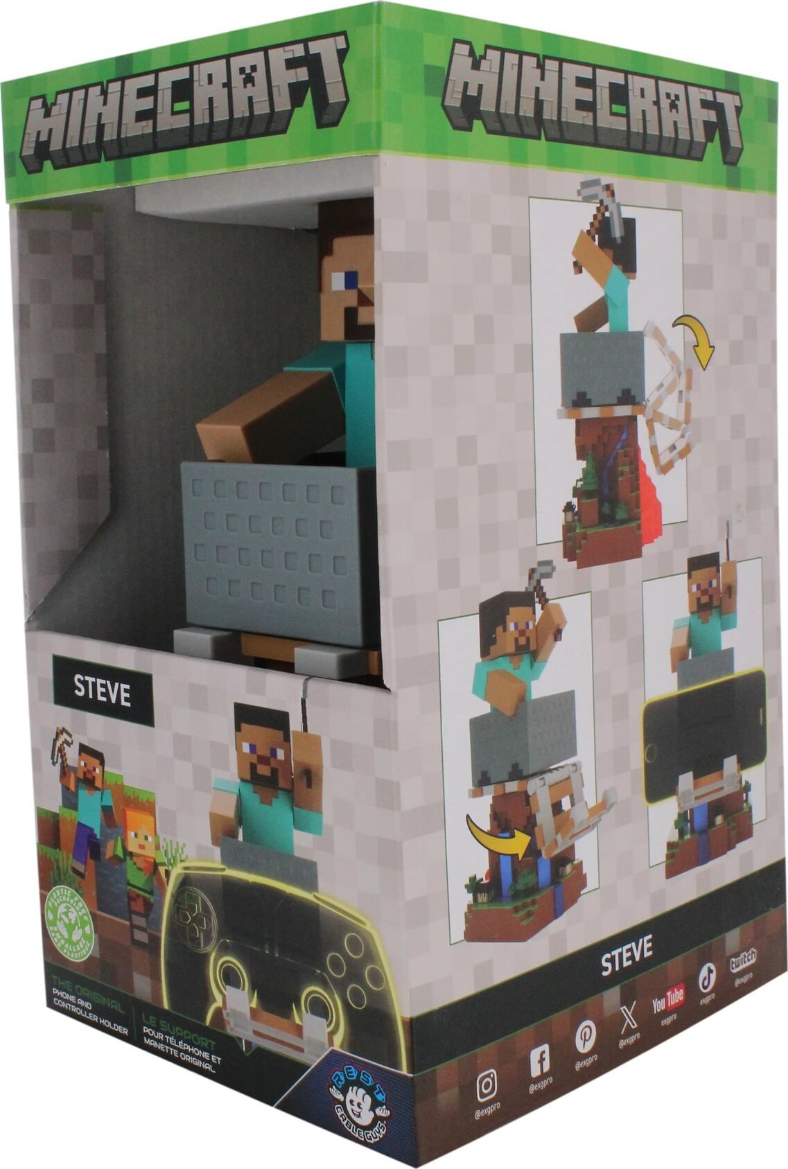 Cable Guys - Controller Holder - Minecraft Steve Rest