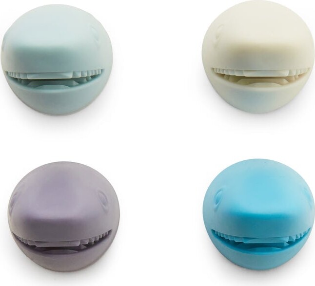 Kikkerland - Selvklæbende Kabelholder Til Bord - Haj - 4 Stk