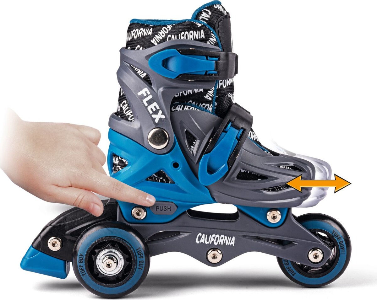 California - 2-I-1 Rulleskøjter Til Børn - Tuff Guy - Str 27-30