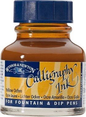 Winsor Newton - Calligraphy Ink - Blæk - Yellow Ochre 30 Ml