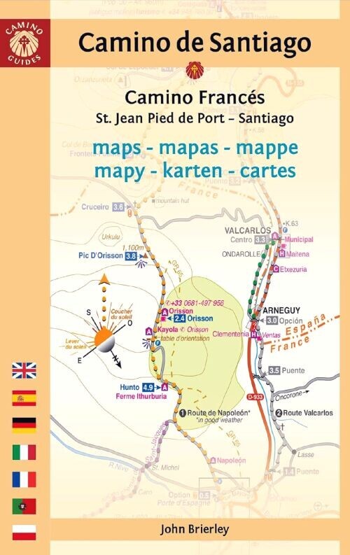 Camino De Santiago Maps St Jean Pied De Port - Santiago De Compostela