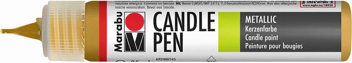 Marabu - Candle Pen - Maling Til Stearinlys - Metallic Guld - 25 Ml
