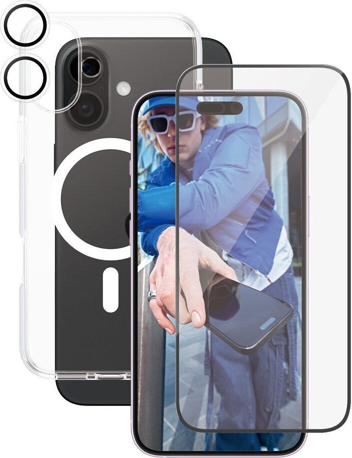 Care By Panzerglass - Iphone 16 Plus - 3-In-1 Cover Sæt - Gennemsigtig