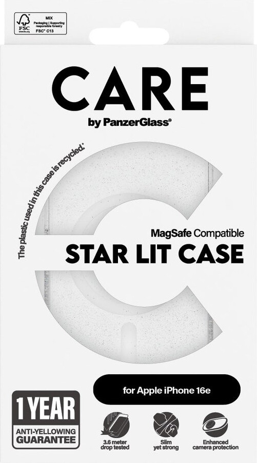 Panzerglass - Care - Iphone 16E - Cover - Gennemsigtigt