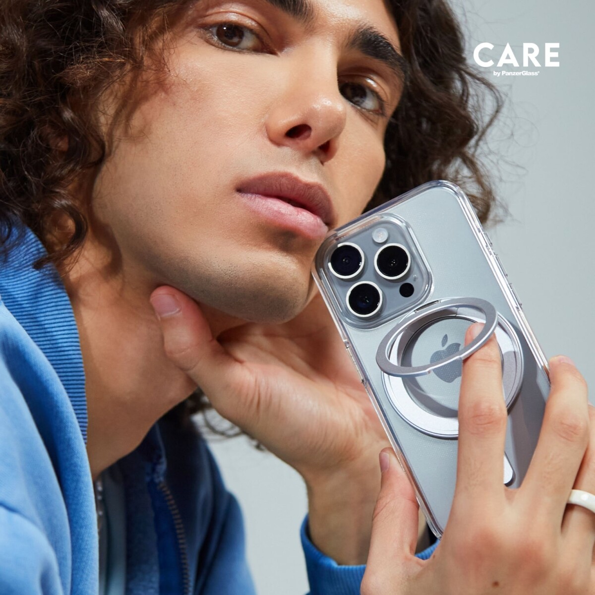 Care By Panzerglass - Iphone 16 Pro Max - Cover - Gennemsigtig Sølv