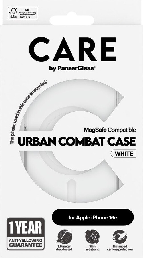 Panzerglass - Care - Iphone 16E - Magsafe Cover - Hvid