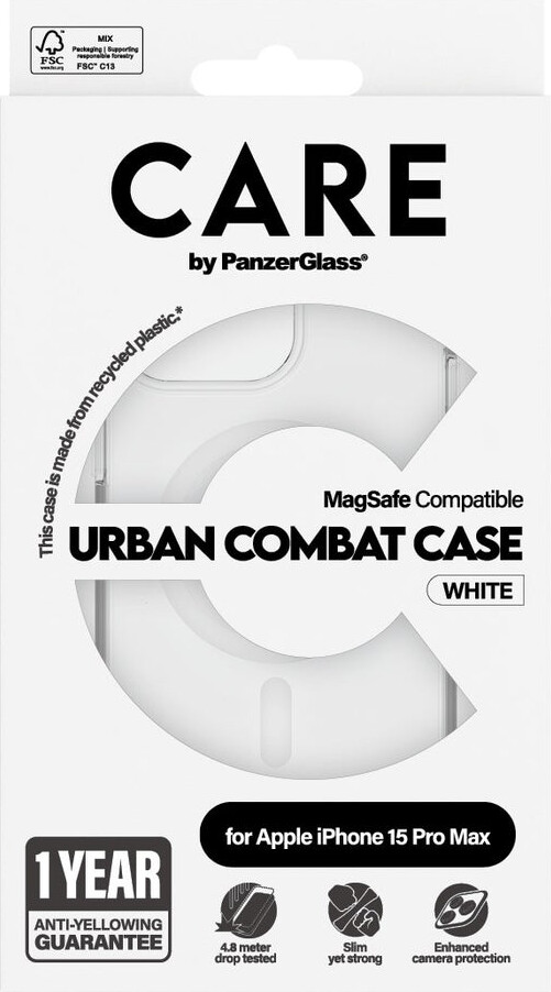 Care By Panzerglass - Iphone 15 Pro Max - Cover - Gennemsigtig Hvid