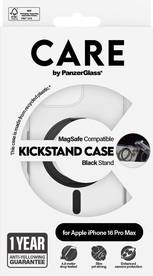 Care By Panzerglass - Iphone 16 Pro Max - Cover - Gennemsigtig Hvid