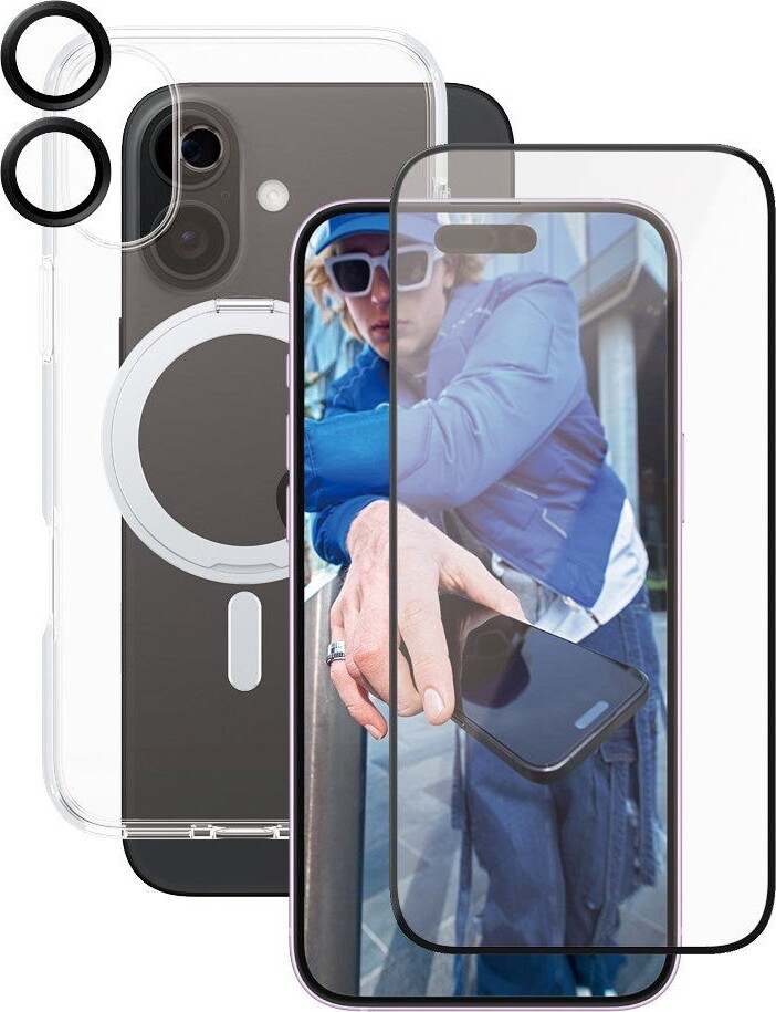 Care By Panzerglass - Iphone 16 Plus - 3-I-1 Cover Sæt - Gennemsigtig