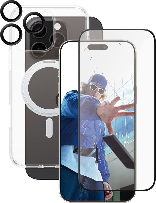 Care By Panzerglass - Iphone 16 Pro Max - 3-I-1 Cover Sæt - Gennemsigtig