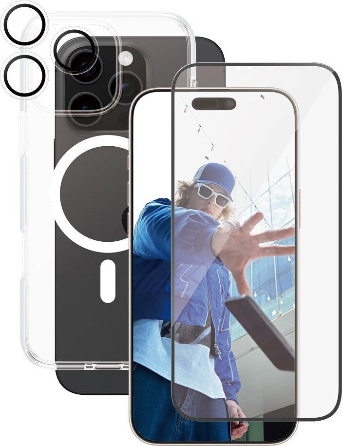 Care By Panzerglass - Iphone 16 Pro Max - 3-I-1 Cover Sæt - Gennemsigtig